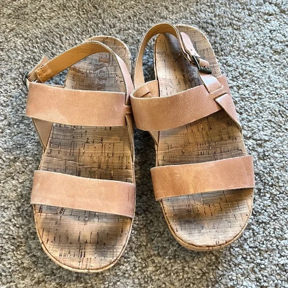 Korks tan leather sandal size 6.5 - Picture 2 of 6